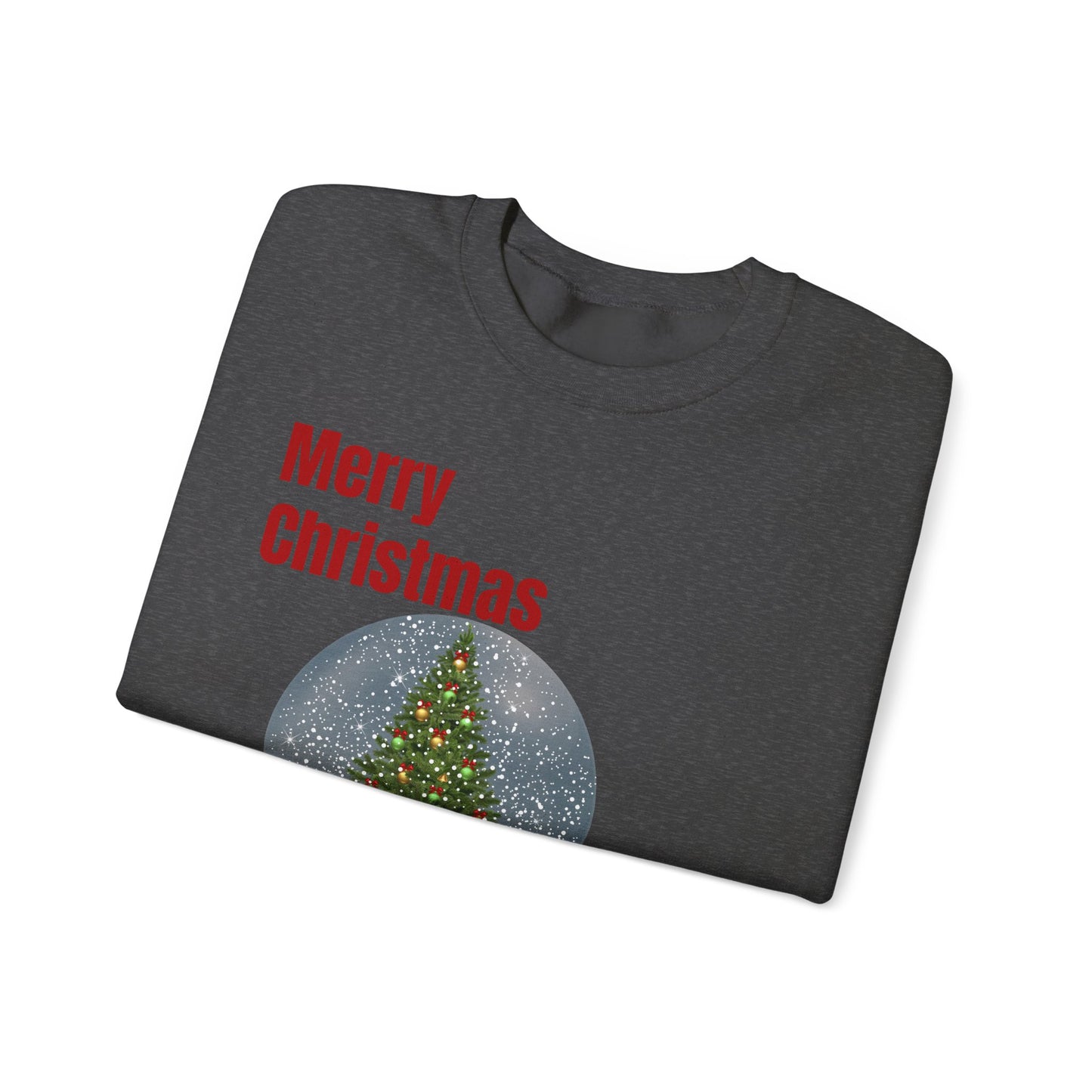 Christmas Snow Globe Sweatshirt – "Merry Christmas" Holiday Crewneck