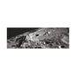 Lunar Surface Matte Canvas Print — Black & White Moon Crater Wall Art