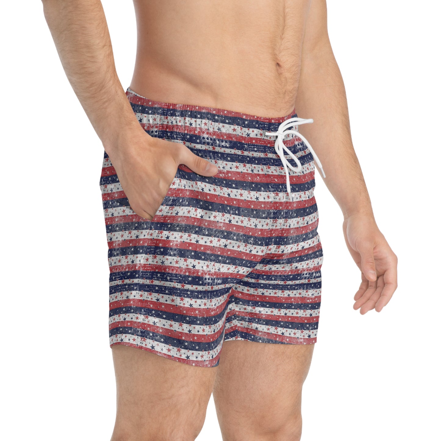 Patriotic Swim Trunks for Summer Fun, Beachwear
