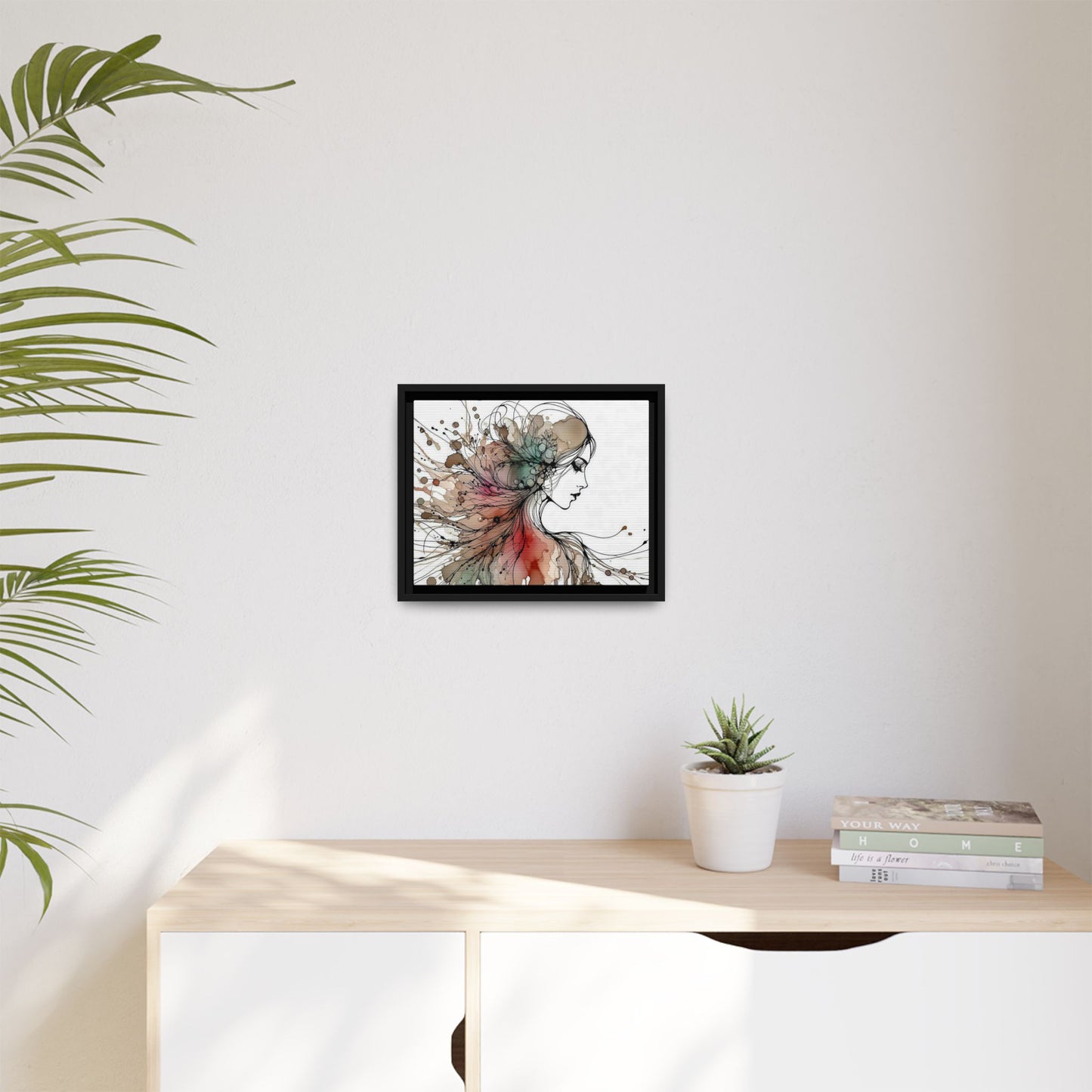 Matte Canvas, Framed (Multi-color) - Girl Whispers