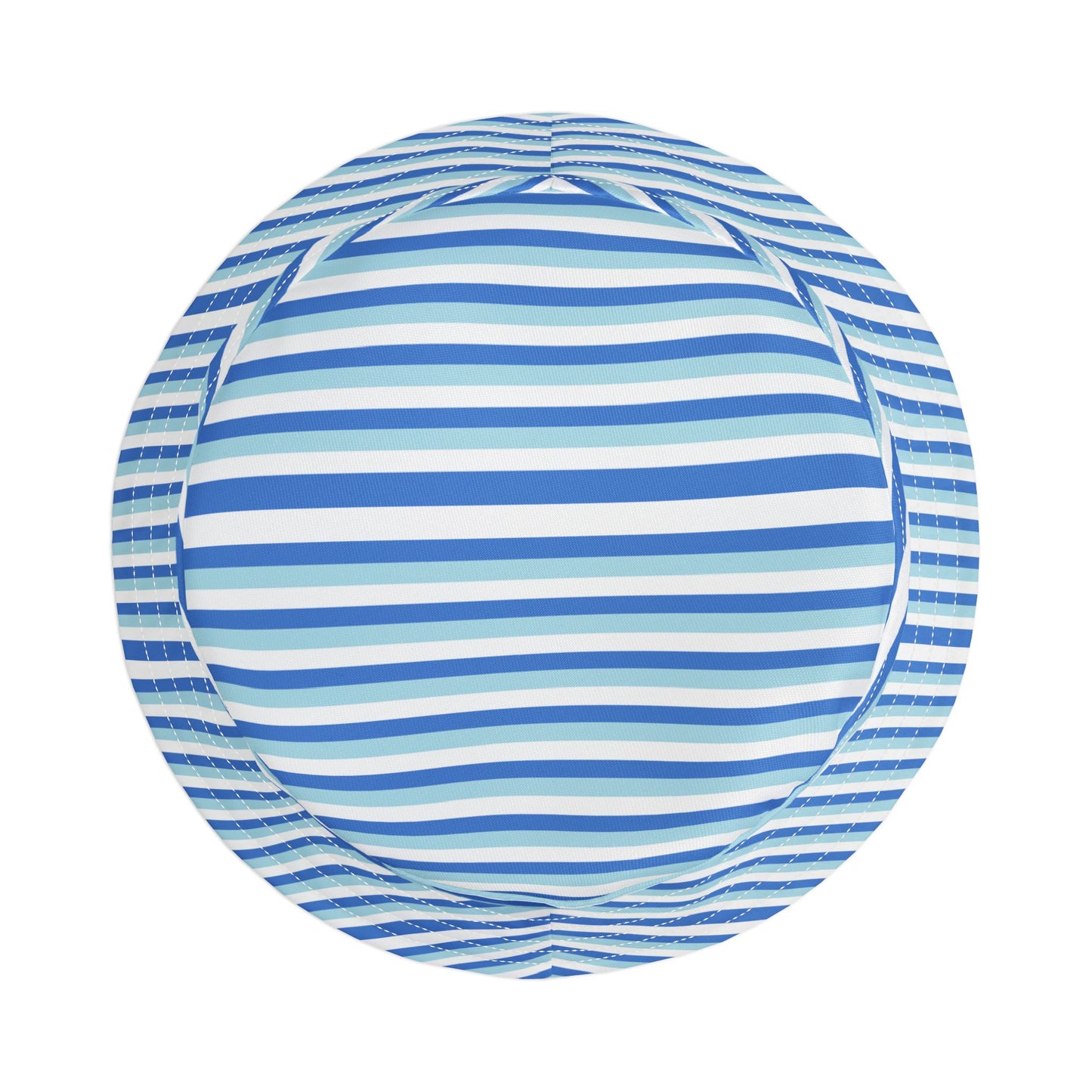 Blue Striped Bucket Hat — Nautical Summer Beach Sun Hat