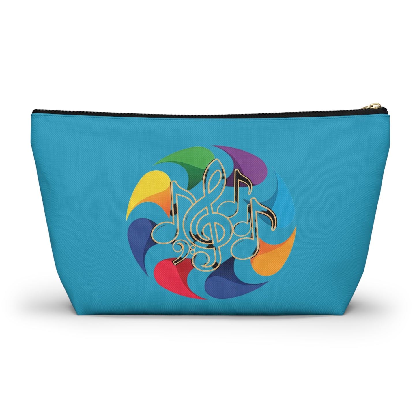 Music Notes Accessory Pouch — Colorful Treble Clef Cosmetic Bag