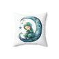 Spun Polyester Square Pillow - Moon