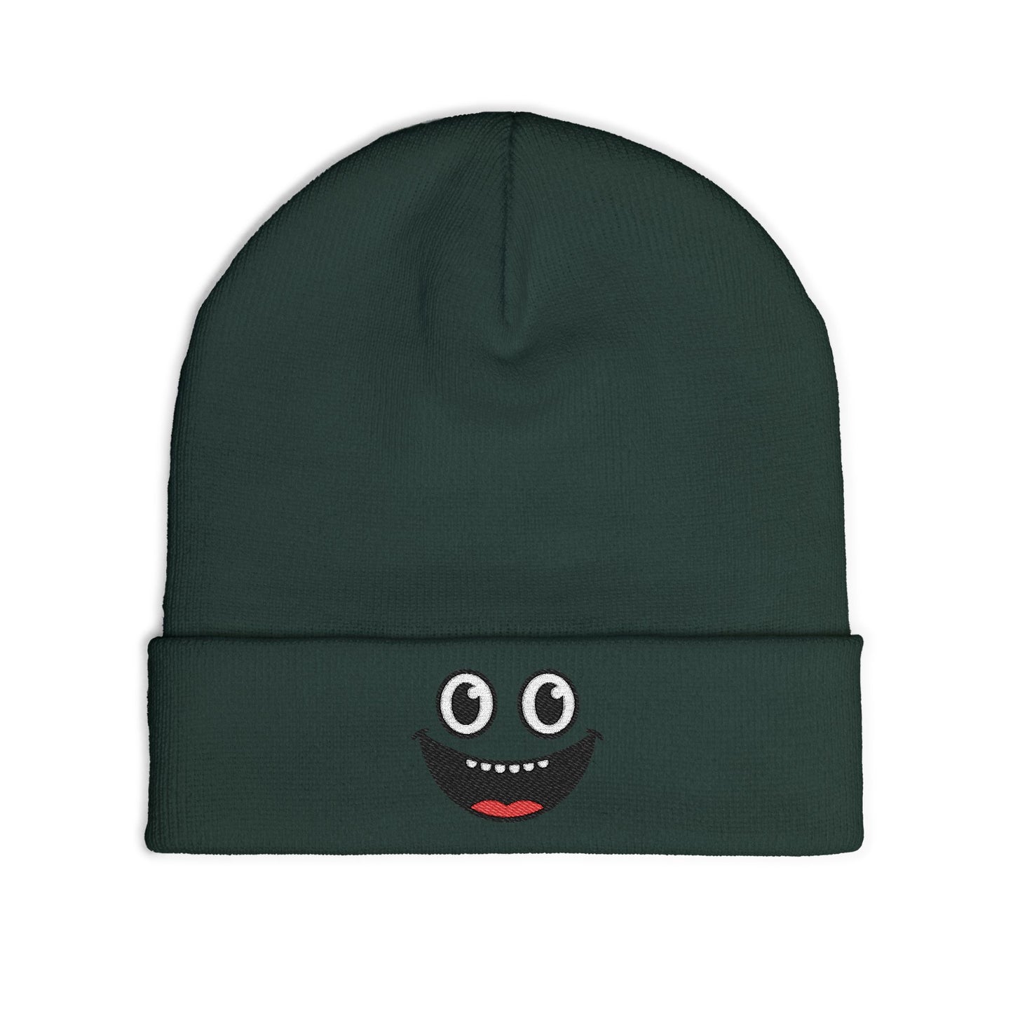 Smiley Face Knit Beanie - Cozy Winter Hat for Kids & Adults, Cute Gift for Birthdays, Holidays, Winter Fun