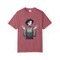 Gothic Striped Graphic Unisex T-Shirt, Edgy Casual Wear, Alternative Fashion, Gift for Her