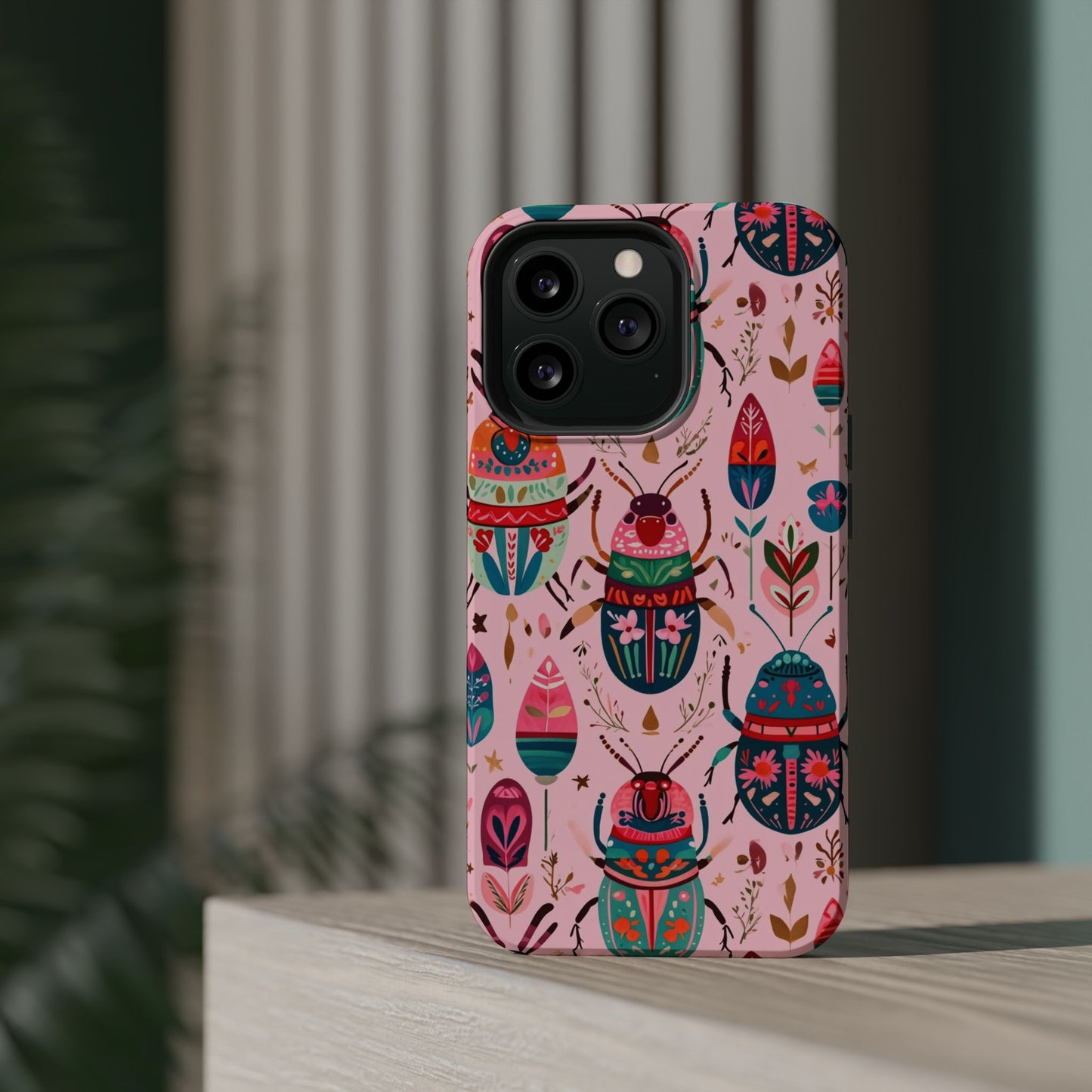 Phone Case — Colorful Boho Beetle Magnetic Impact-Resistant Cover