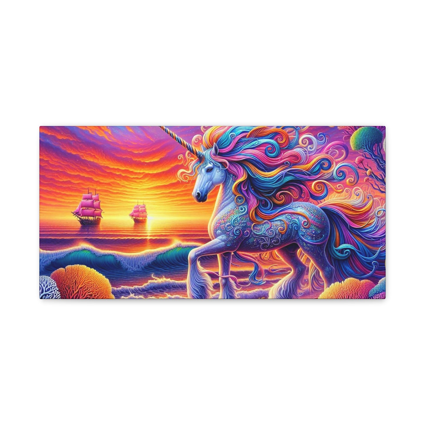 Matte Canvas, Stretched, 1.25"  Unicorn