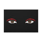 Red Lashes Wall Art Canvas — Glam Eyes Makeup Decor