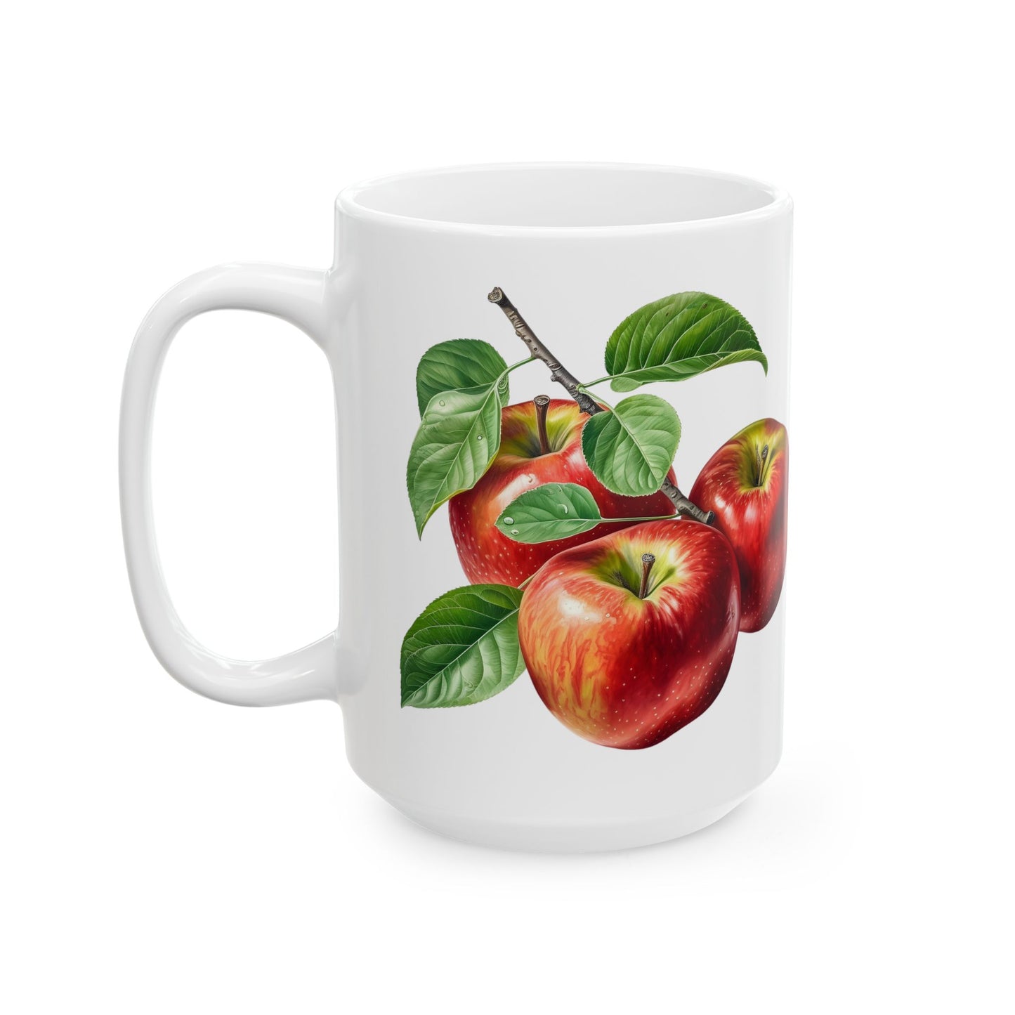 Apple Botanical Ceramic Mug – Farmhouse Kitchen Coffee Cup (11oz, 15oz)
