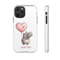 Cute Hippo Phone Case - Good Vibes Design, Animal Lover Gift, Fun Accessory, Birthday Present, Phone Accessories