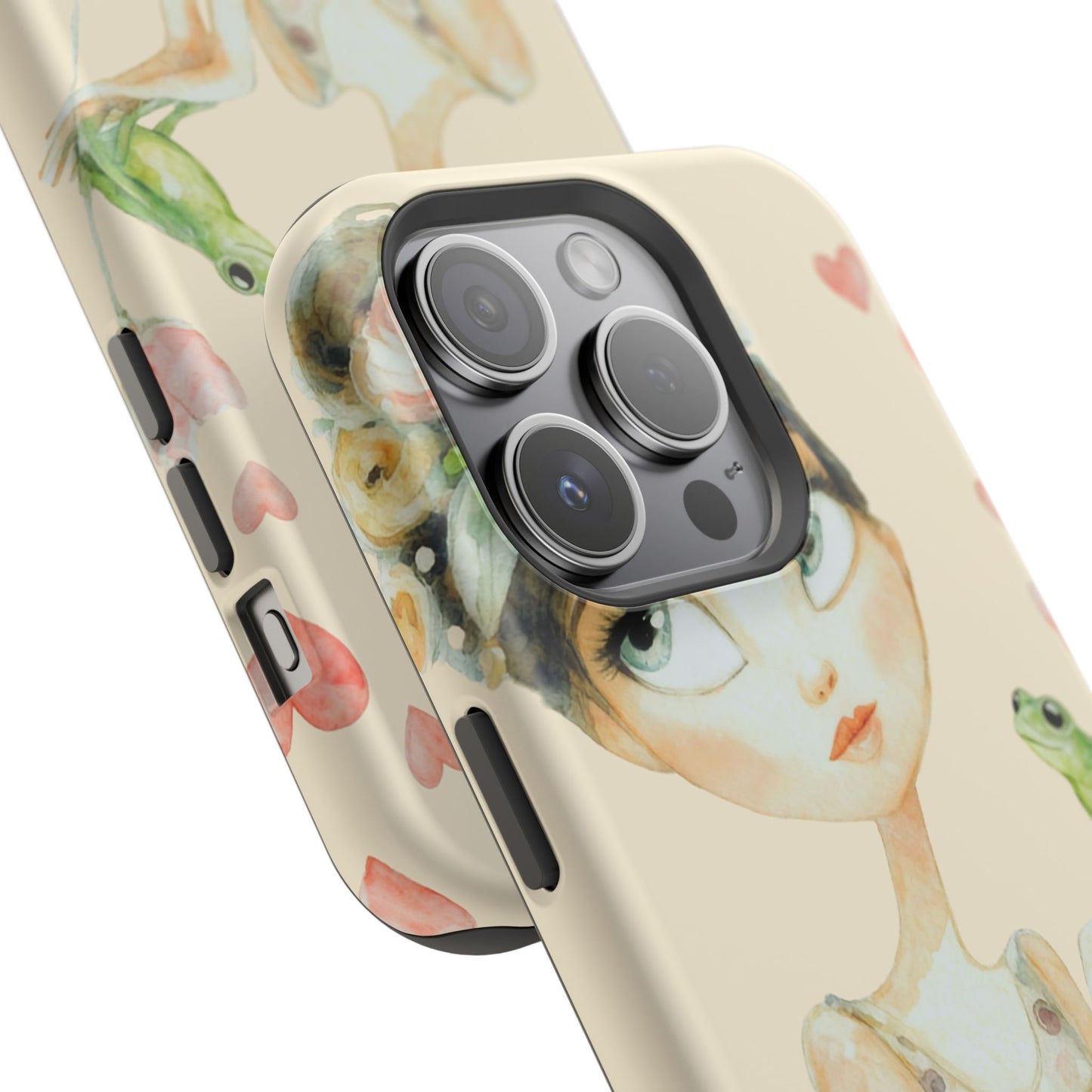 Whimsical Girl with Frog Magnetic Impact Phone Case
