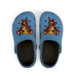 Kids Teddy Bear Honey Clogs — Blue EVA Foam Slip-On Shoes