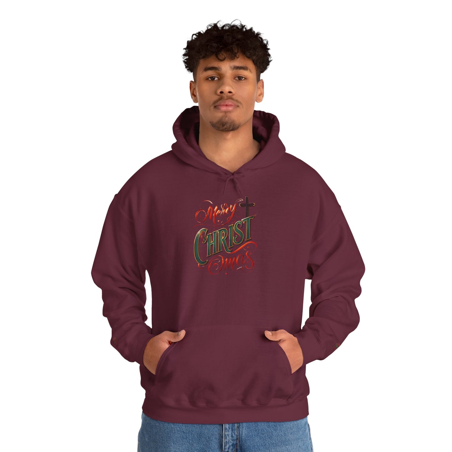 Merry Christmas Hoodie, Cozy Unisex Sweatshirt for Holiday Gatherings, Festive Gift Idea for Him/Her, Winter Apparel, Christmas Sweater