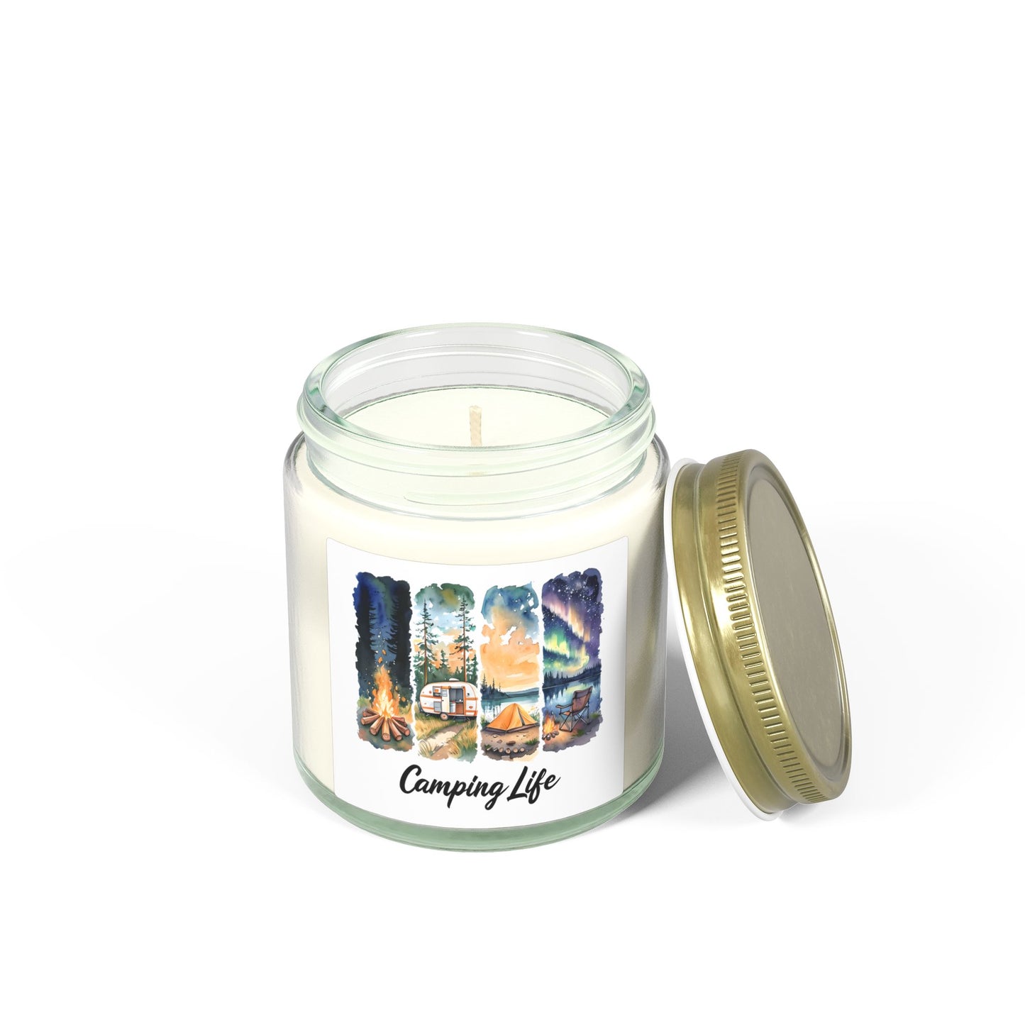 Coconut Apricot Scented Candle — Camping Life 4oz/9oz