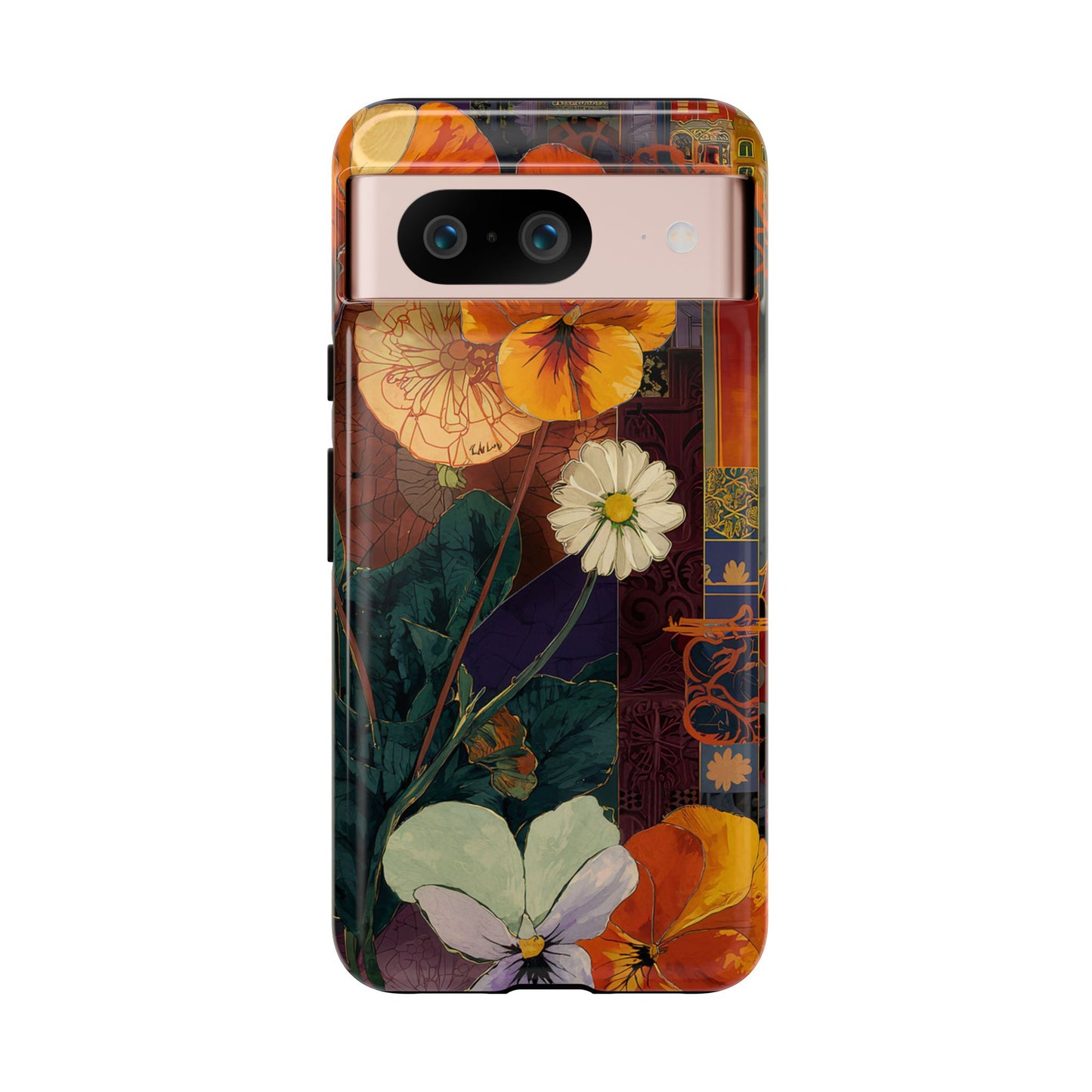 Floral Pansy Tough Phone Case — Vintage Botanical Protection
