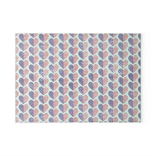 Patriotic Glass Cutting Board for Home Chefs