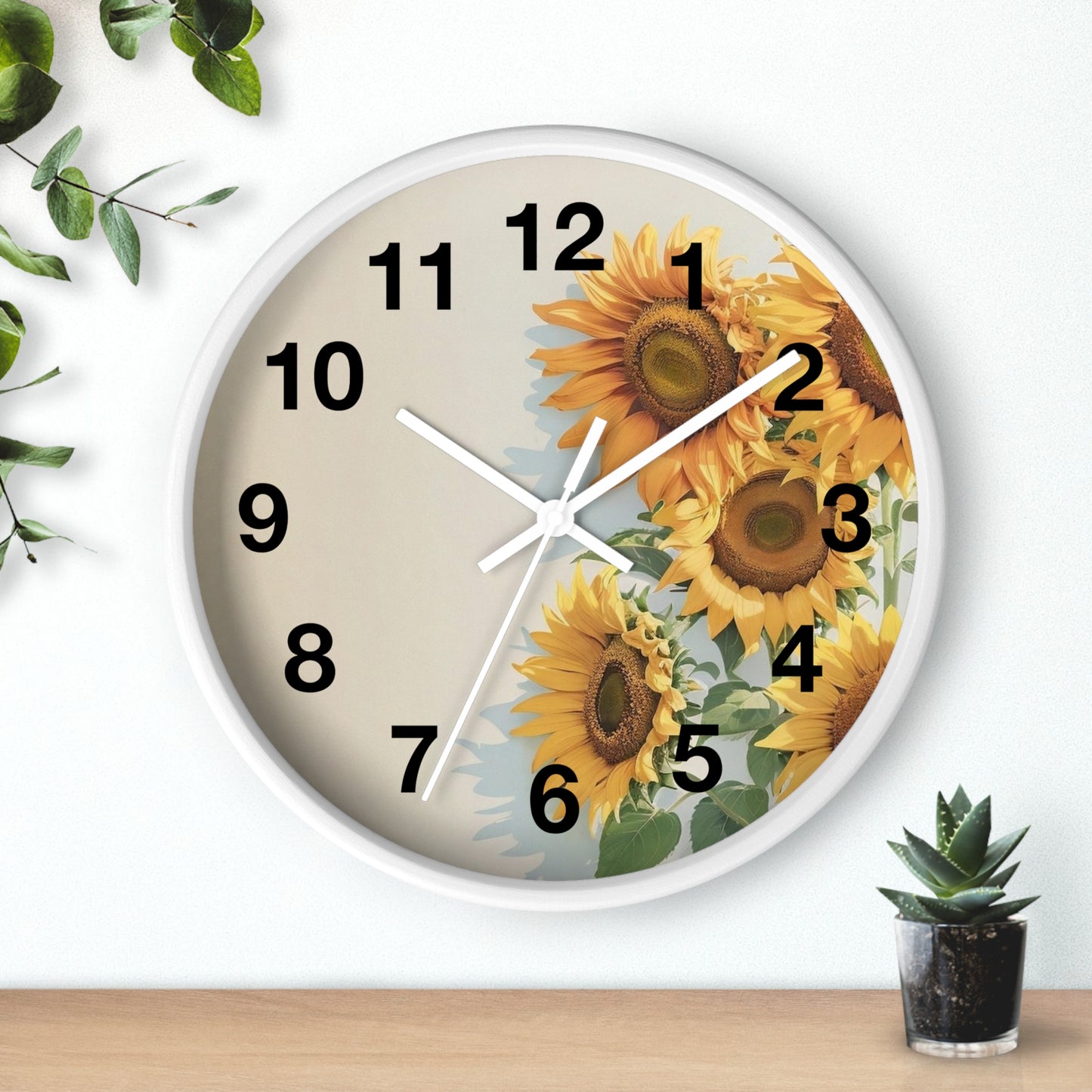 Sunflower Bouquet Wall Clock | Floral Home Decor, Kitchen Clock