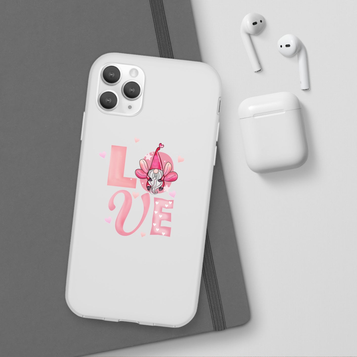 Love Gnome Phone Case — Cute Pink Valentine Flexi Case