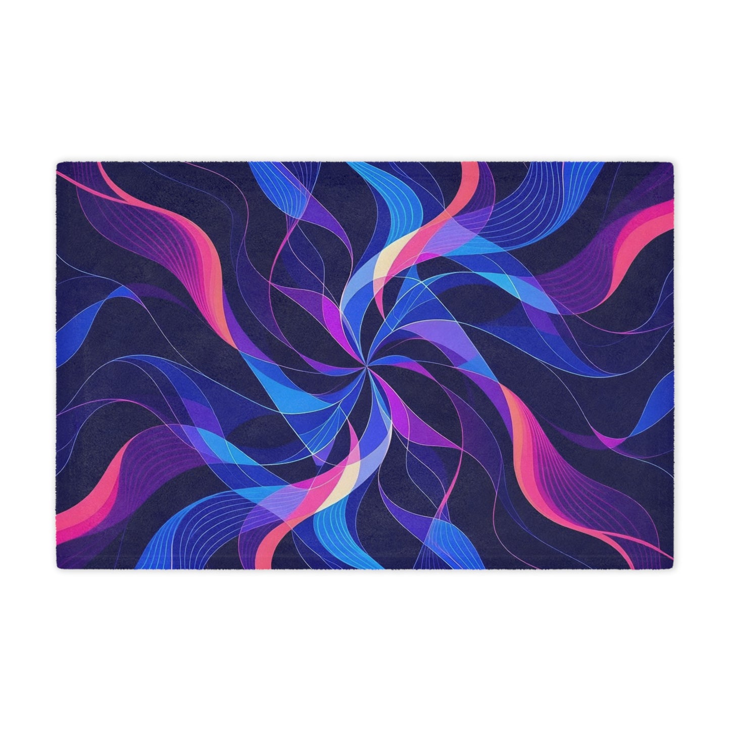 Minky Blanket — Abstract Neon Swirl Plush Throw
