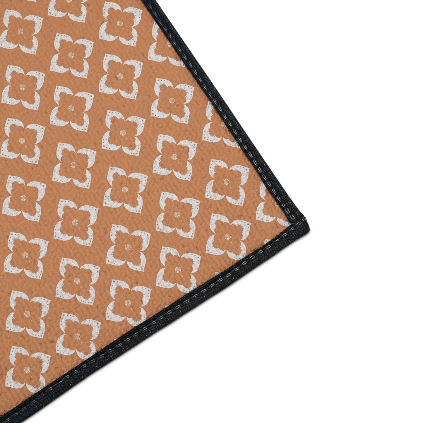Heavy-Duty Floor Mat — Terracotta Moroccan Tile Pattern, Non-Slip Entry Rug
