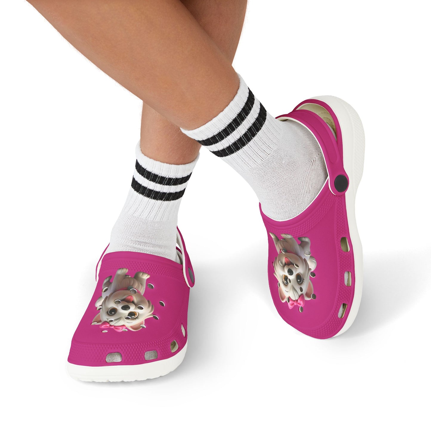 Kids Pink Puppy Clogs — Cute Dog EVA Foam Slip-On Shoes for Toddlers