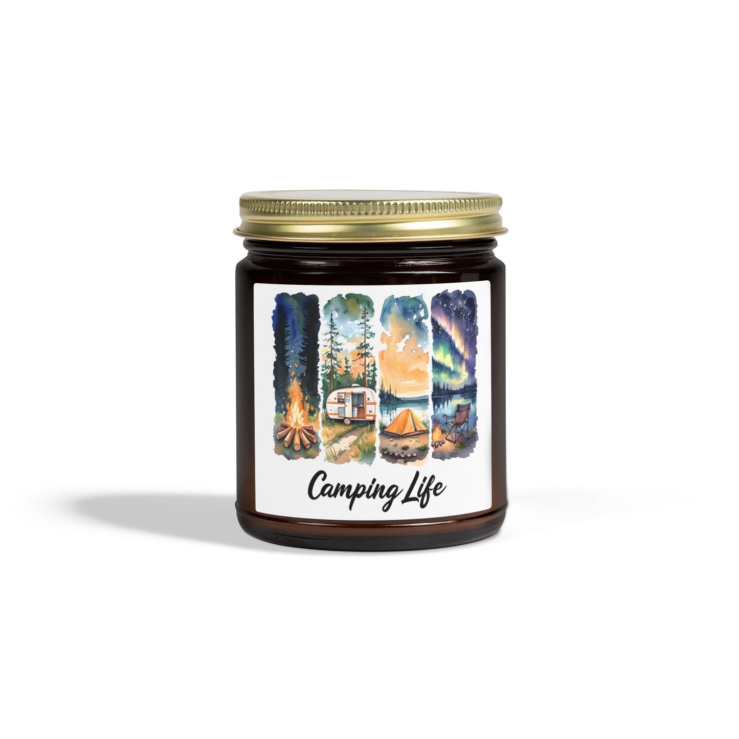 Coconut Apricot Scented Candle — Camping Life 4oz/9oz