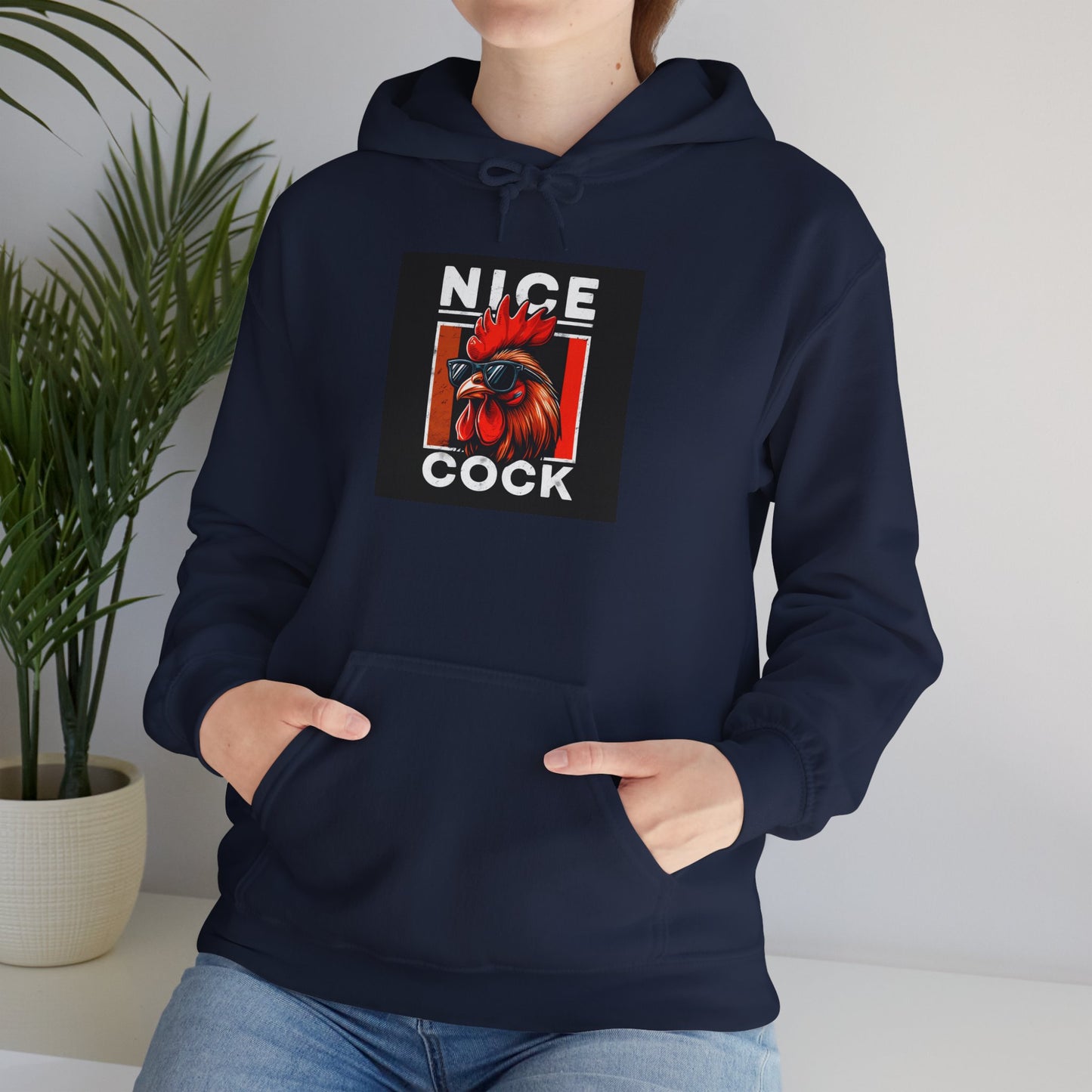 Rooster Graphic Hoodie – "Nice Cock" Bold Farmhouse Pullover