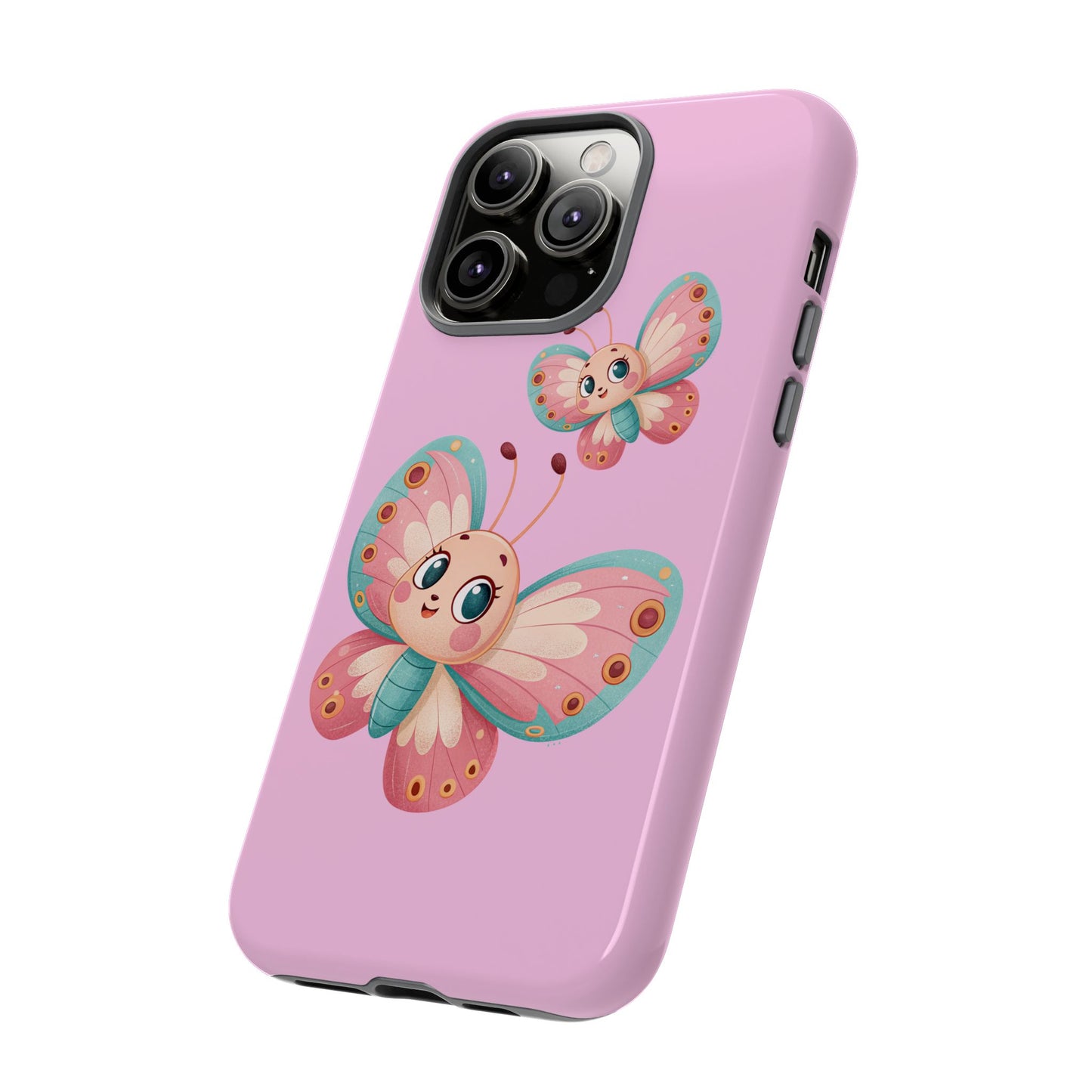 Cute Butterfly Phone Case, Tough Phone Cover, Girly Phone Accessory, Unique Gift for Her, Kids Phone Case, Floral Design Case
