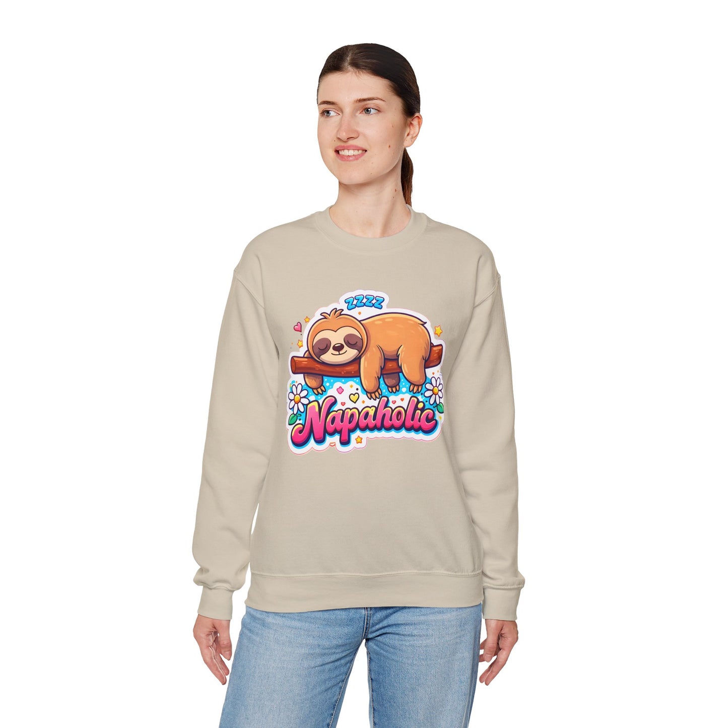 Napaholic Sweatshirt — Cute Sloth Nap Lover Crewneck