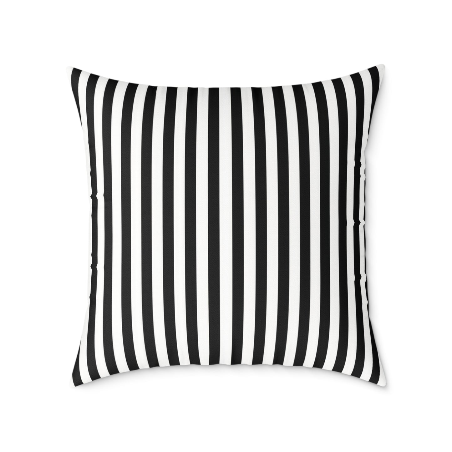 Black & White Vertical Stripe Throw Pillow — Modern Decorative Cushion