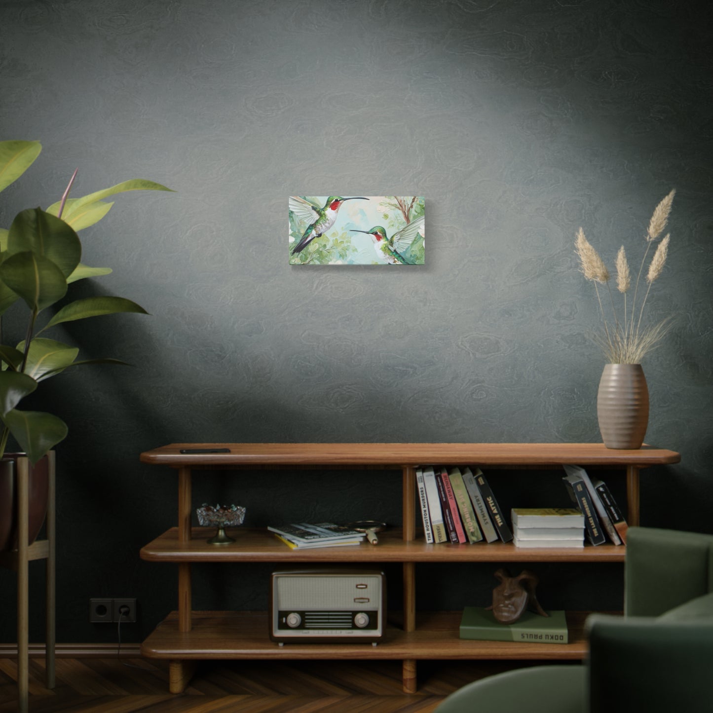 Hummingbird Canvas Wall Art — Stretched Matte Nature Print
