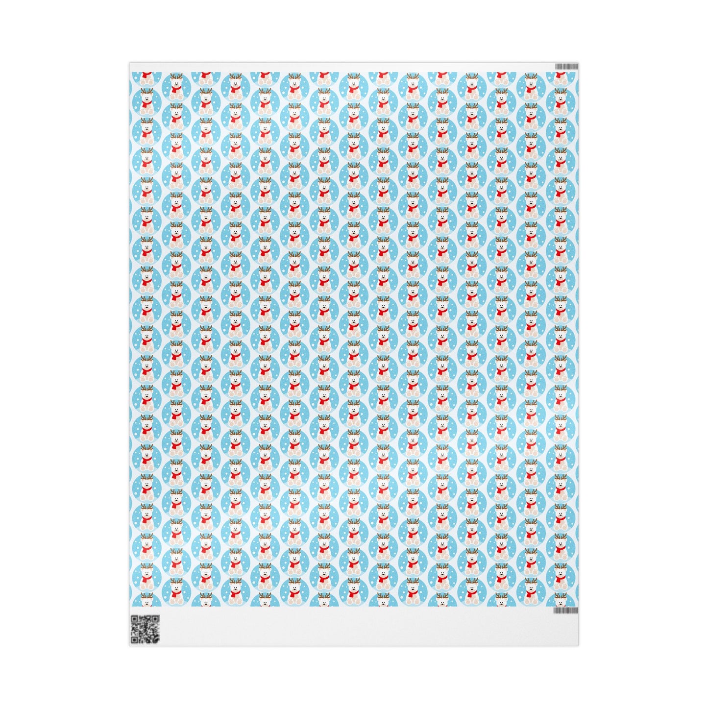 Snow Globe Reindeer Wrapping Paper Roll — Cute Holiday Gift Wrap