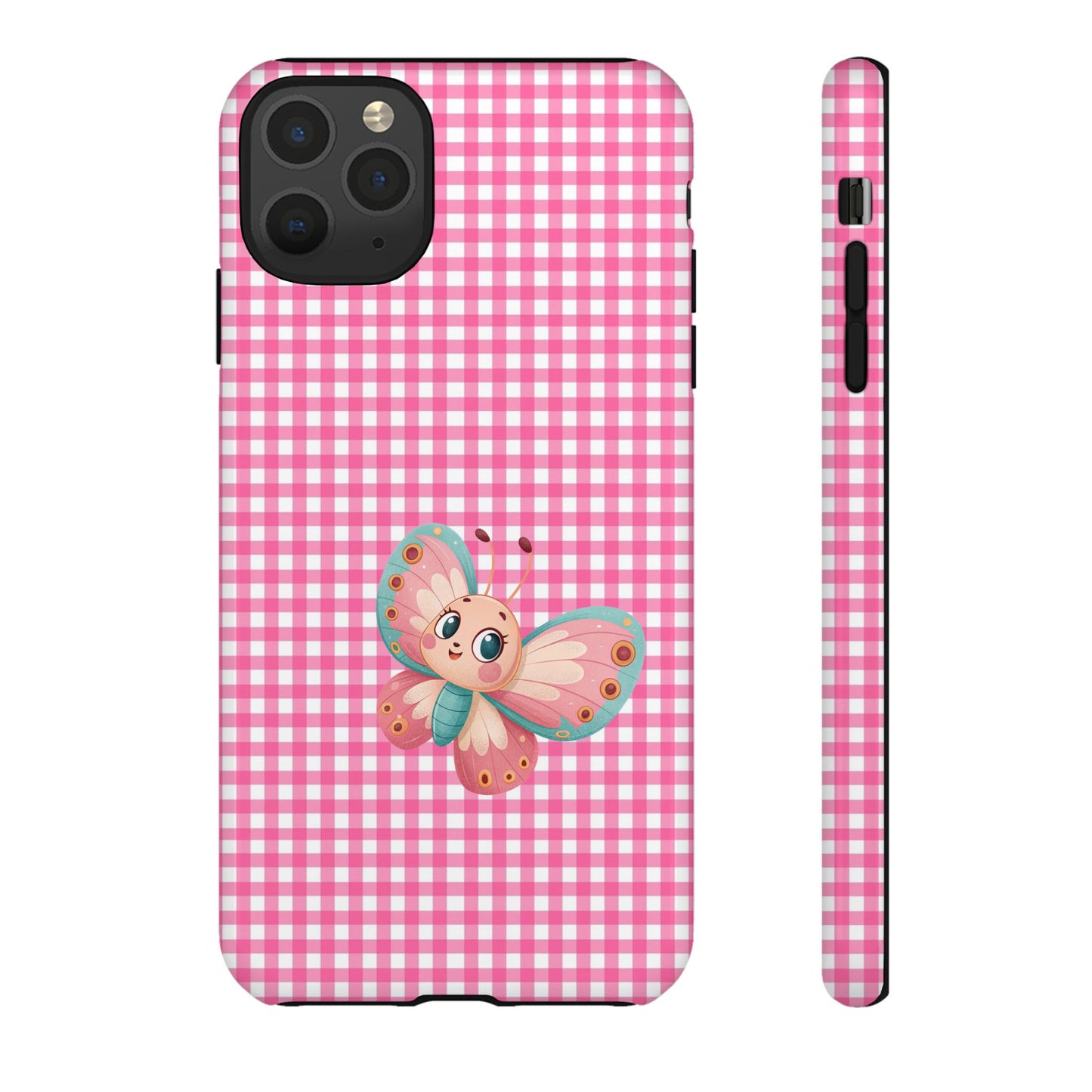 Cute Butterfly Phone Case, Tough Cases, Floral Phone Accessory, Gift for Her, Spring Fashion, Kids' Birthday Present, Pastel Aesthetic