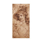 Vintage Sepia Portrait Canvas — Romantic Victorian Lady Matte Wall Art