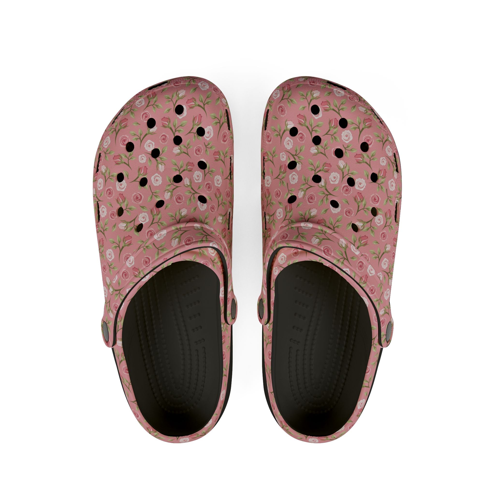 Floral Pink EVA Foam Clogs – Comfortable Garden Slip-On Shoes