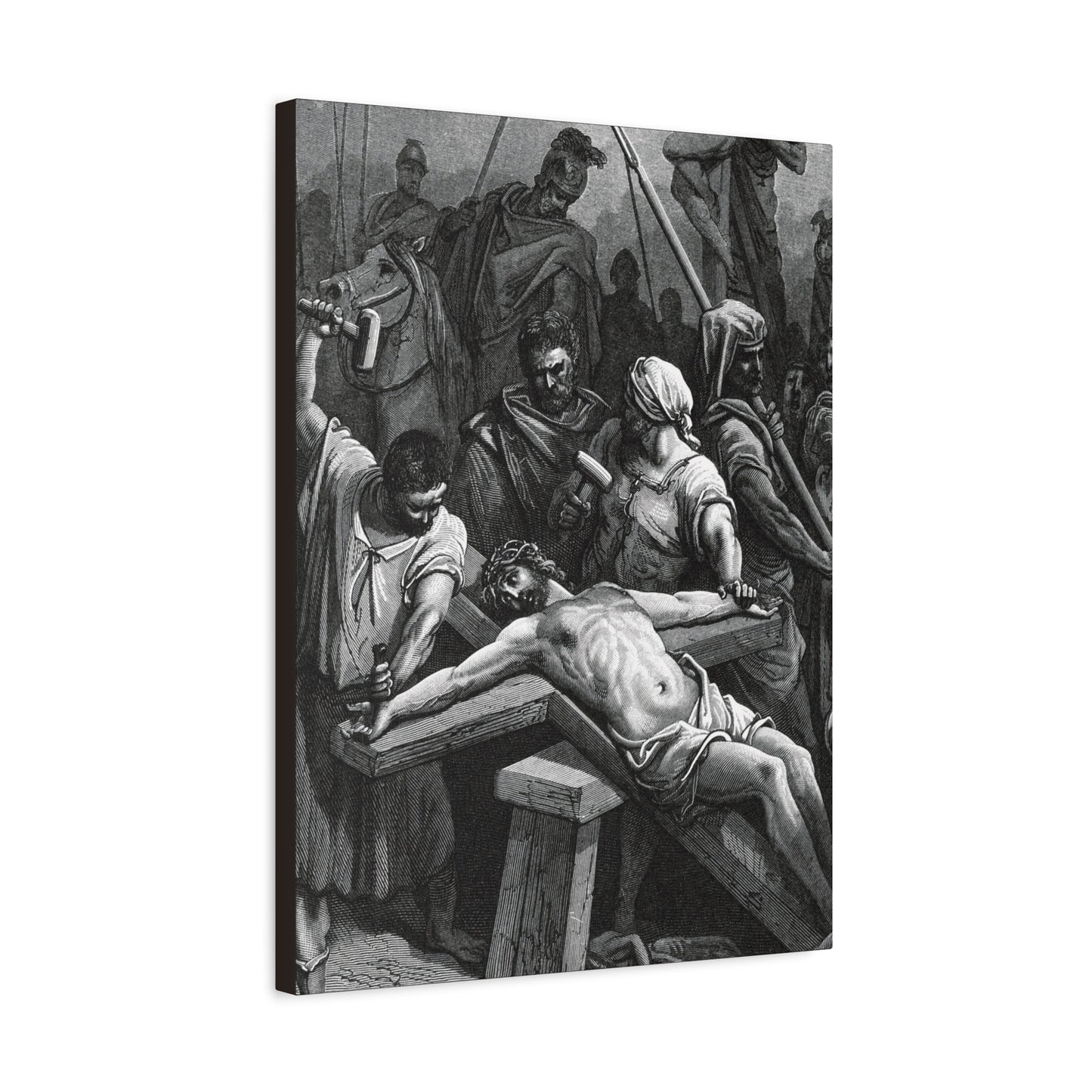 Crucifixion Art Matte Canvas Print – Stretched Religious Wall Decor