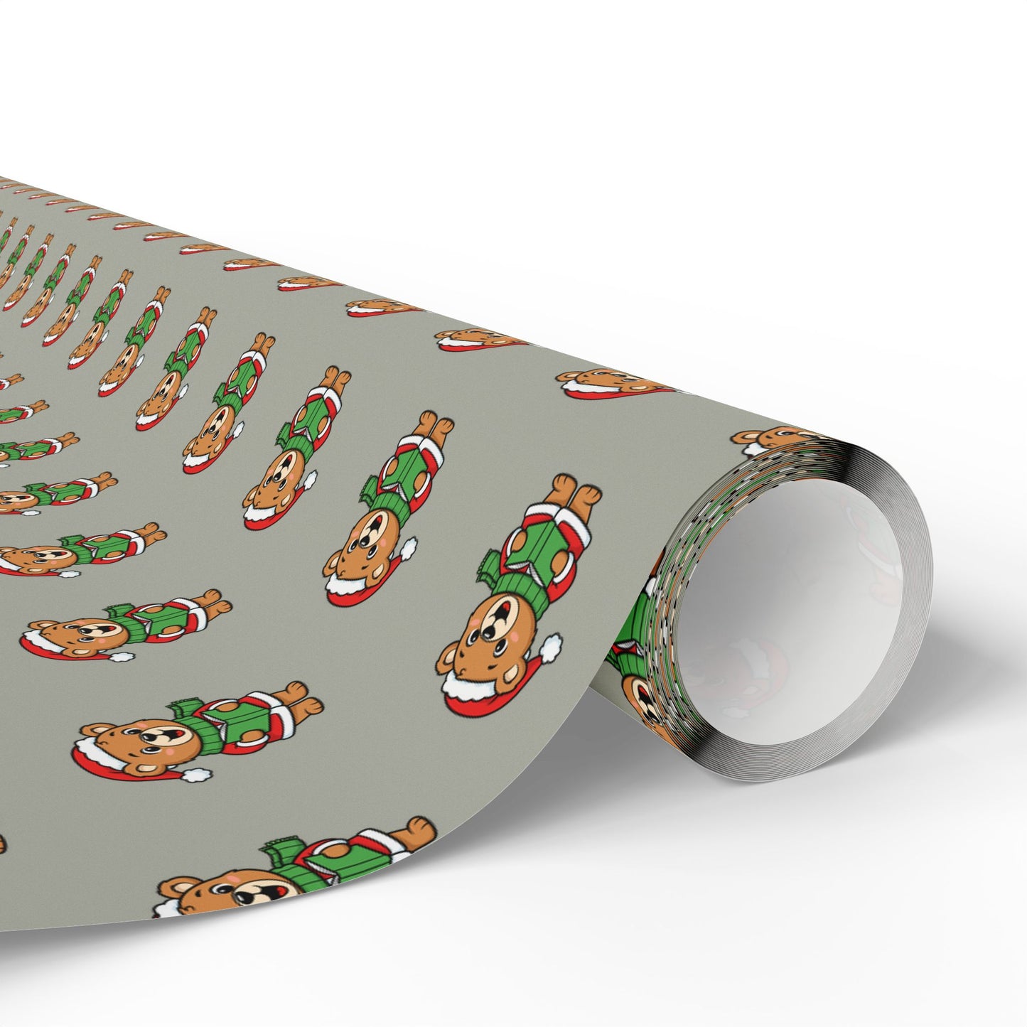 Gingerbread Elf Pattern Wrapping Paper Roll – Festive Holiday Gift Wrap