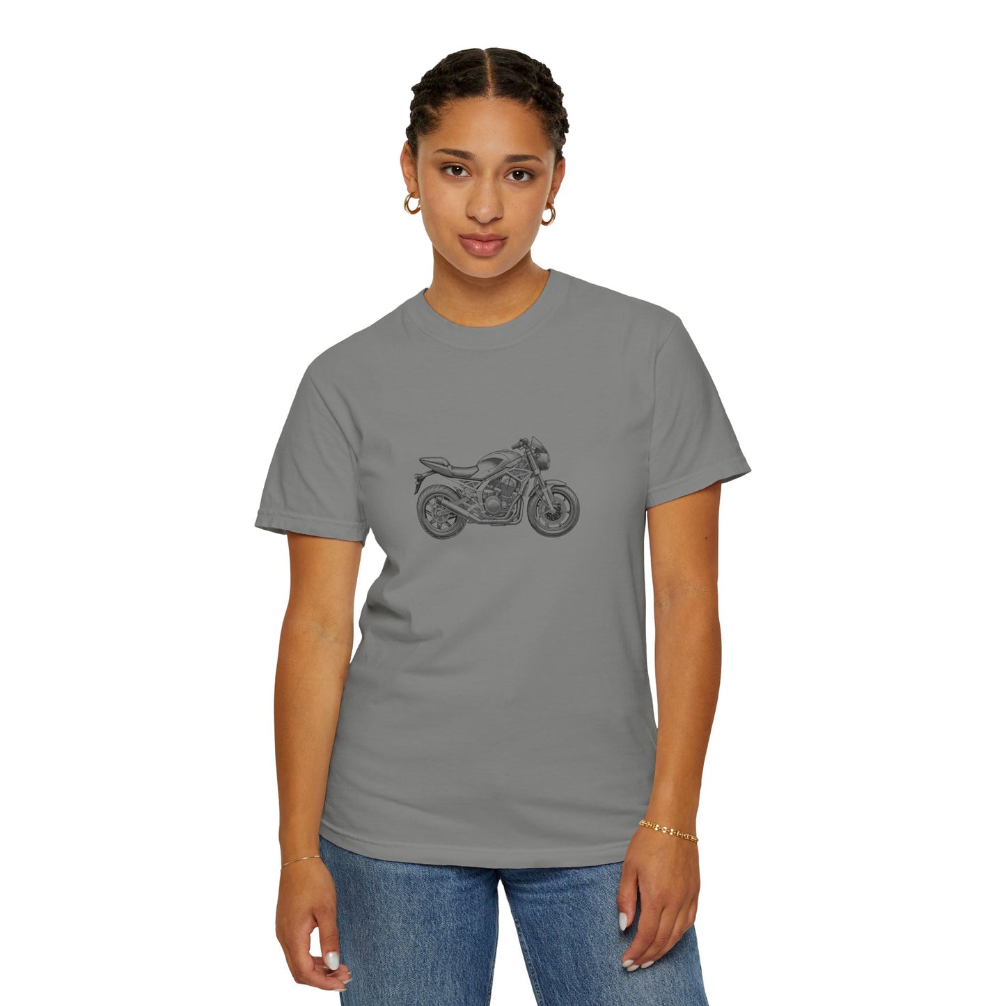 Motorcycle Vibes Unisex Garment-Dyed T-Shirt, Biker Tee for Motorcycle Enthusiasts, Gift for Riders, Casual Wear, Adventure Apparel