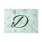 Personalized Floral Glass Cutting Board Letter D