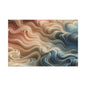 Abstract Swirl Matte Canvas Wall Art — Fluid Earth Tones, Stretched 1.25"