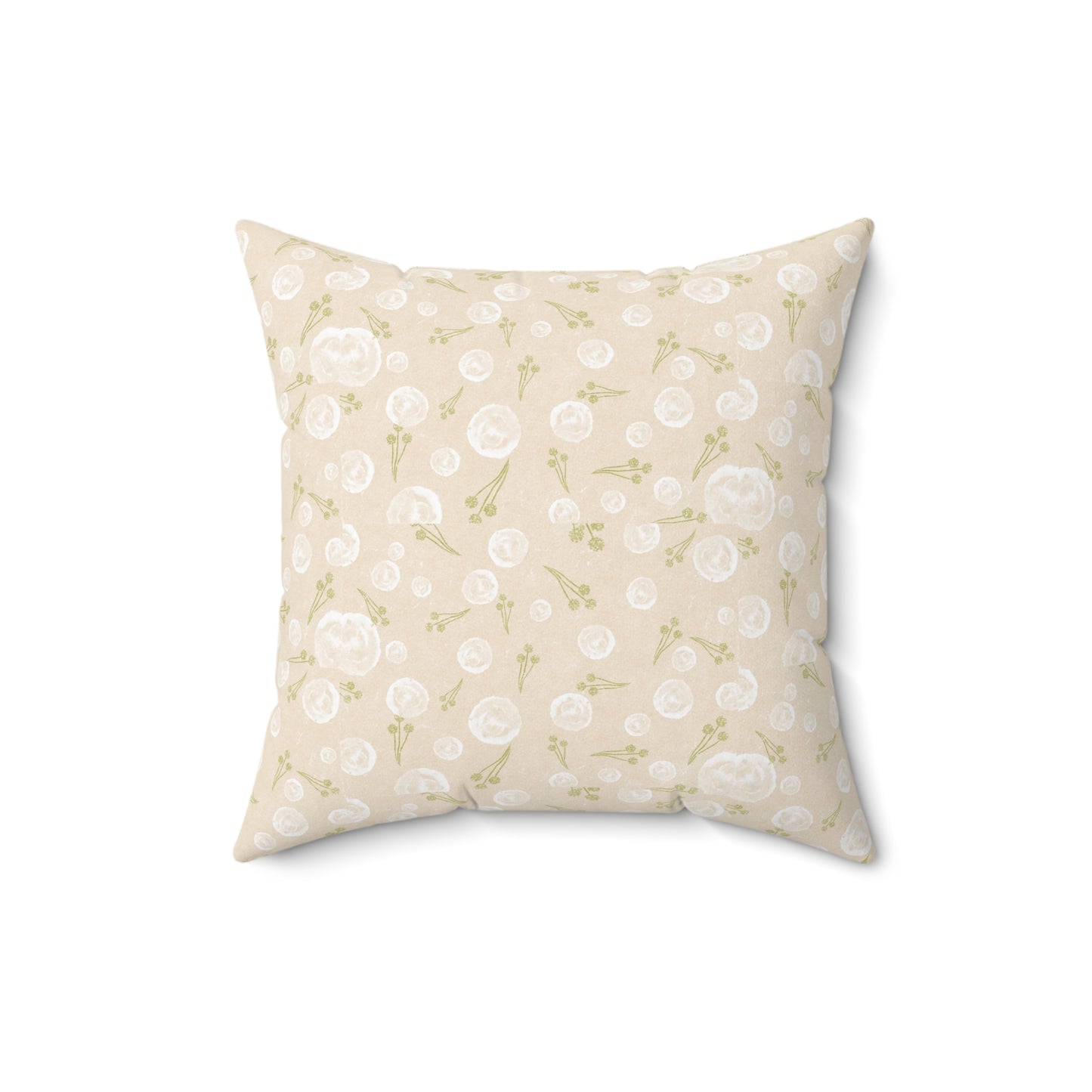 Soft Floral Square Pillow for Home Decor, Cozy Cushion, Gift Idea for Housewarming, Wedding, or Mother's Day, Decorative Throw Pillow