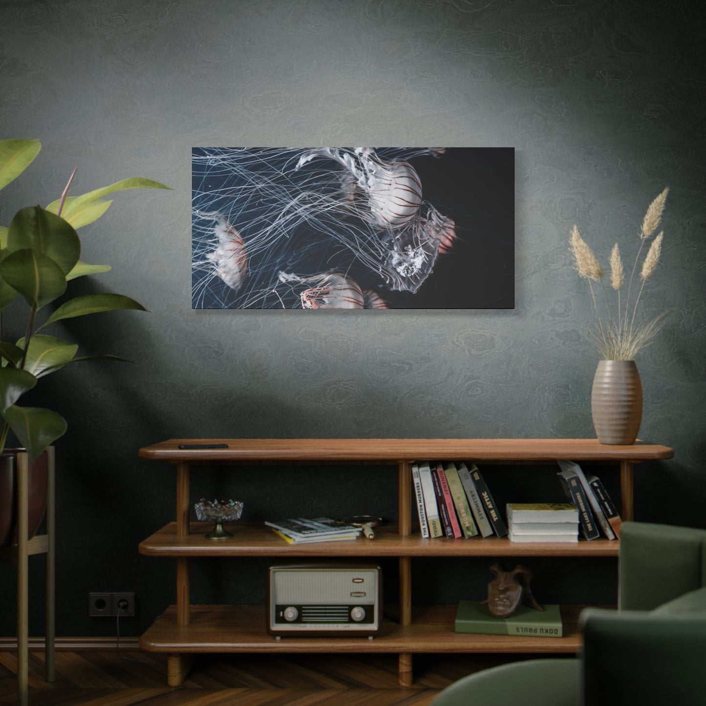 Jellyfish Swarm Matte Stretched Canvas