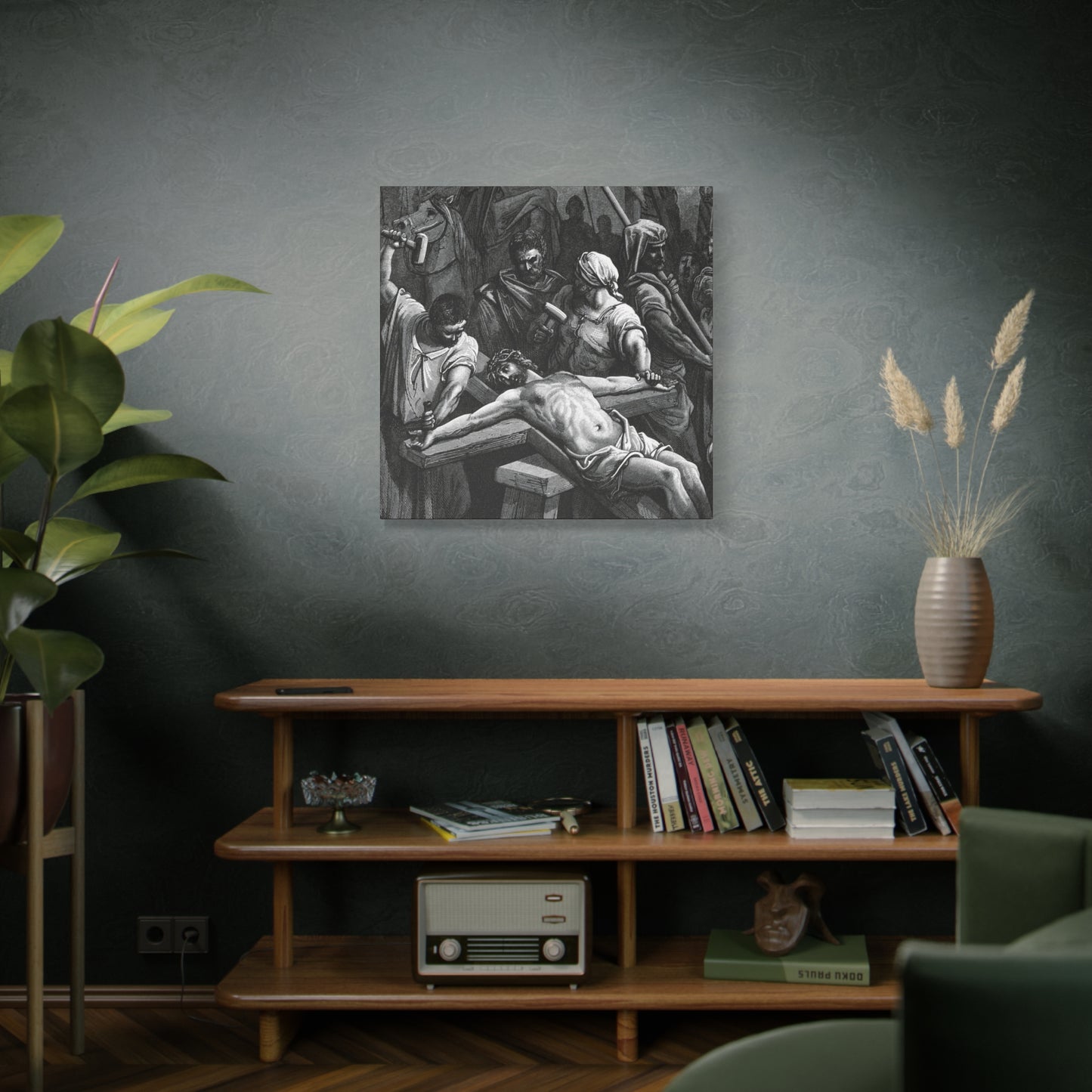 Crucifixion Art Matte Canvas Print – Stretched Religious Wall Decor