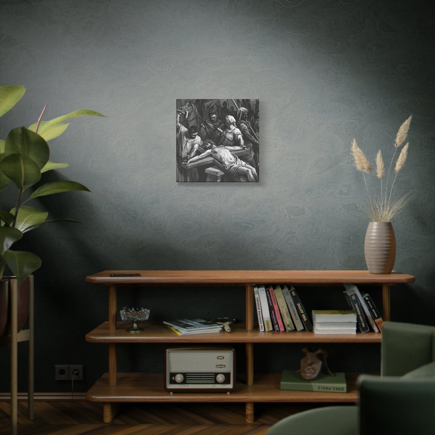 Crucifixion Art Matte Canvas Print – Stretched Religious Wall Decor