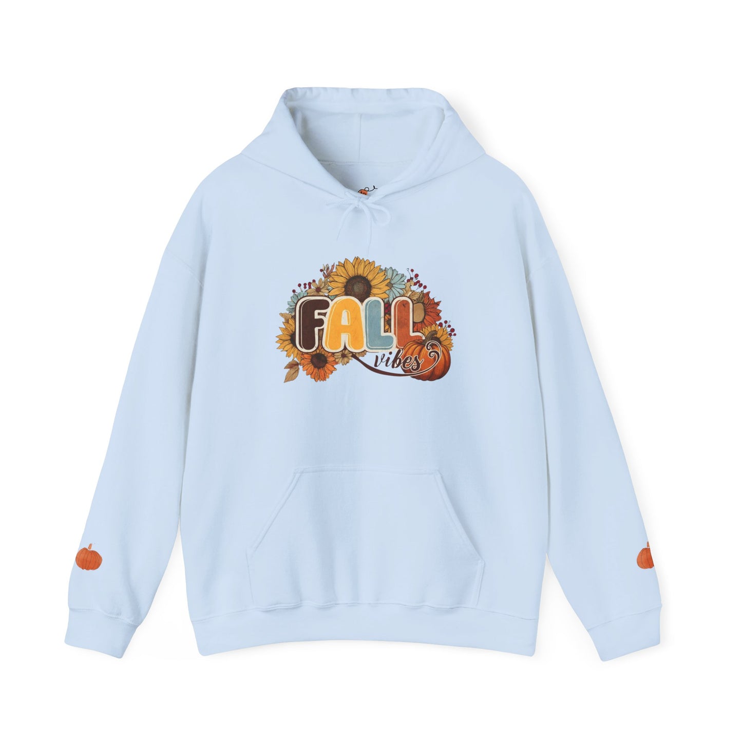 Cozy Fall Vibes Hoodie, Unisex Sweatshirt for Autumn, Pumpkin Design, Perfect for Thanksgiving, Gift for Friends, Seasonal Wear