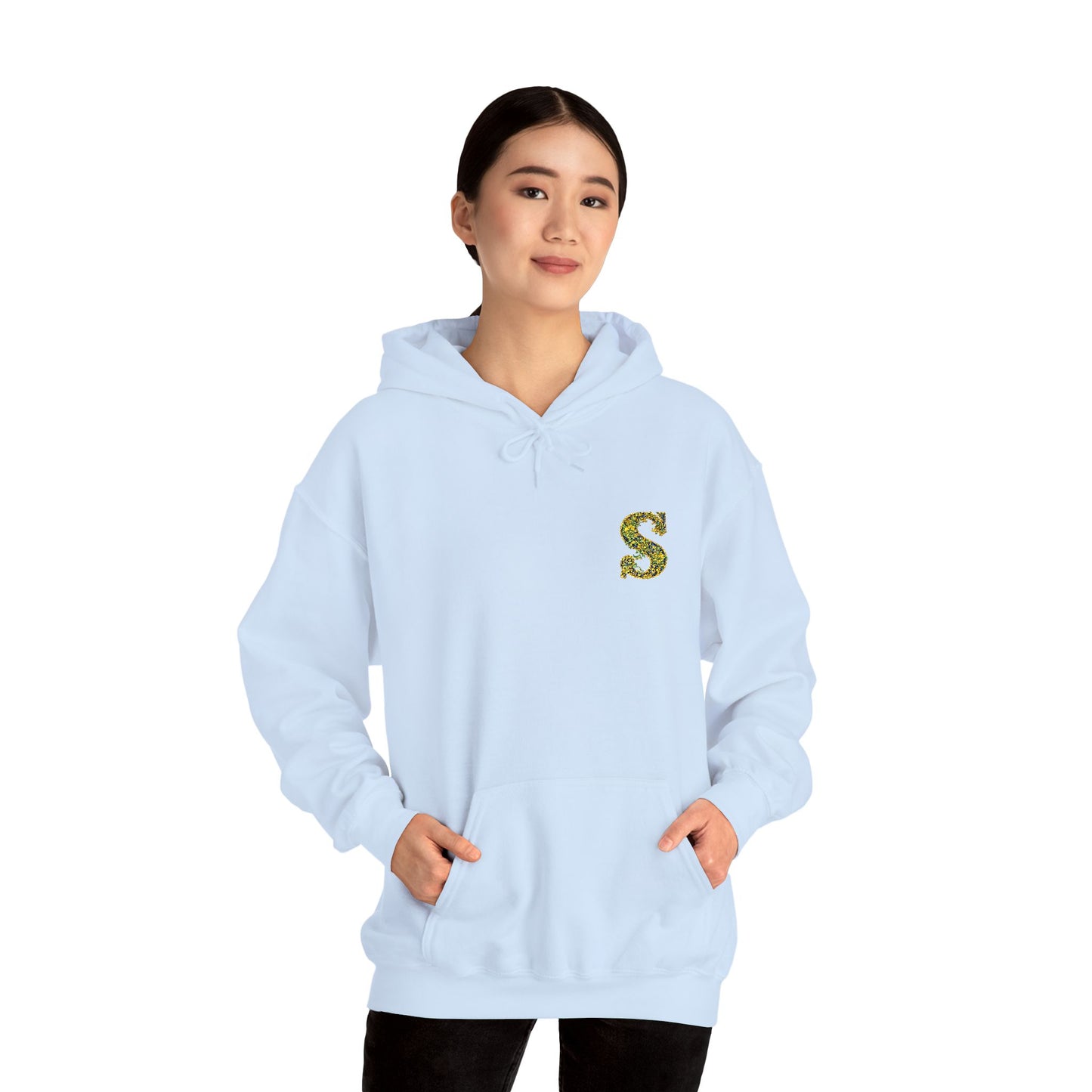 Floral S Initial Hoodie — Monogrammed Flower Letter Sweatshirt