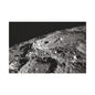 Lunar Surface Matte Canvas Print — Black & White Moon Crater Wall Art