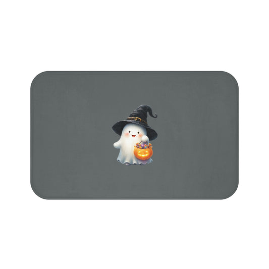 Halloween Ghost Bath Mat, Cute Bathroom Decor, Spooky Home Accents, Perfect for Halloween Parties, Ghost Lover Gift