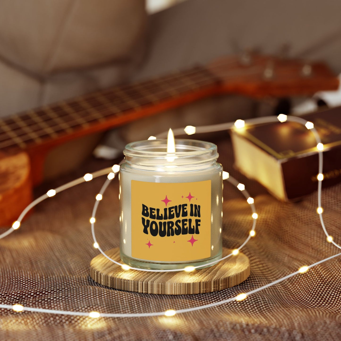 Believe In Yourself Coconut Apricot Scented Candle (4oz/9oz)