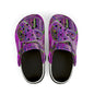 Kids Purple Swirl EVA Foam Clogs — Colorful Psychedelic All-Over Print